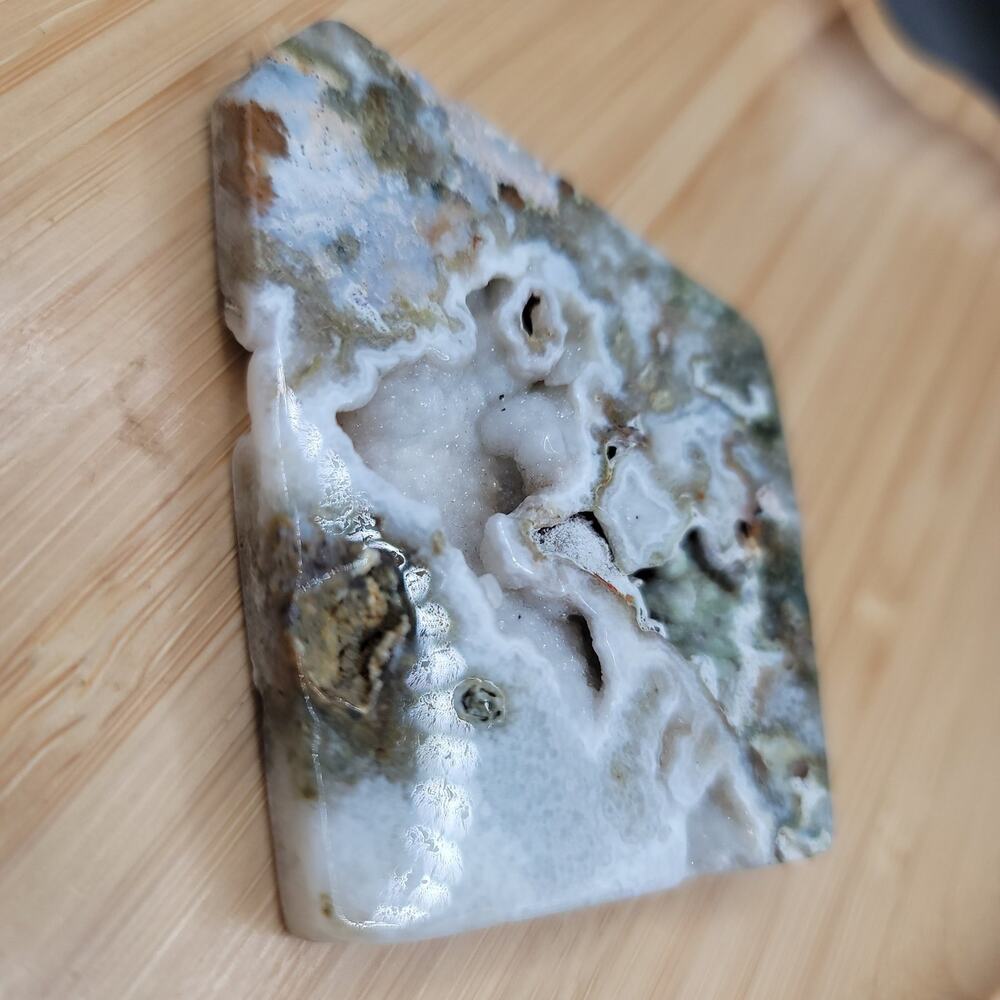 Ocean Jasper Freeform Slab, Druzy - Picture 3 of 4